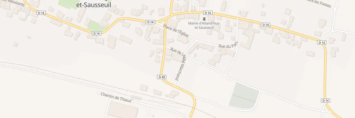 Plan du 2 Rue l’Abbe Marchand à Alland’Huy-et-Sausseuil