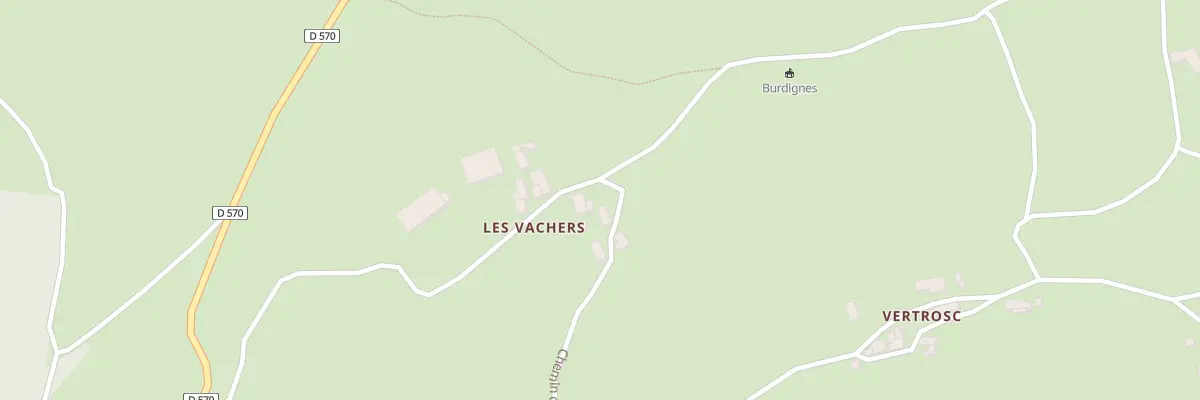 Plan du 5256 Les Vachers à Vanosc