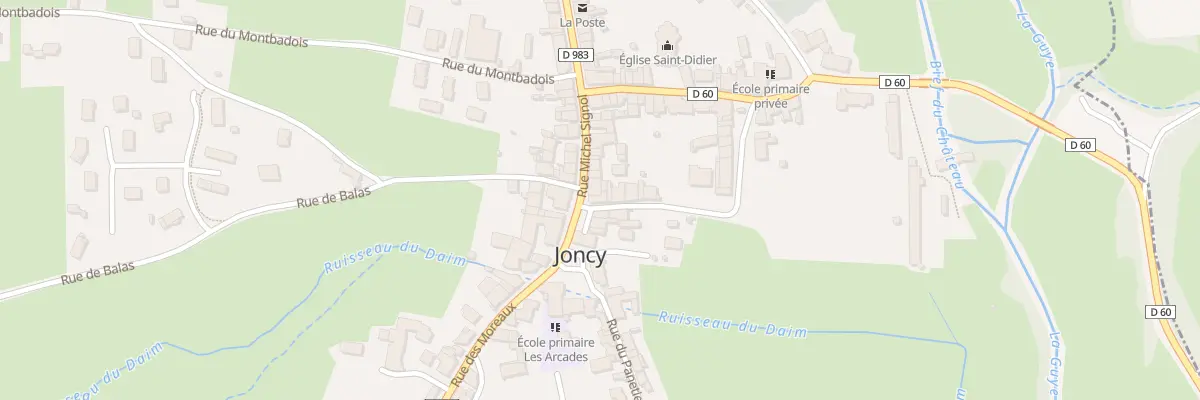 Plan du 1 Rue des Canes à Joncy
