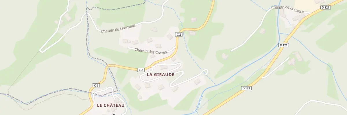 Plan du 17 Che de la Giraude à Vocance