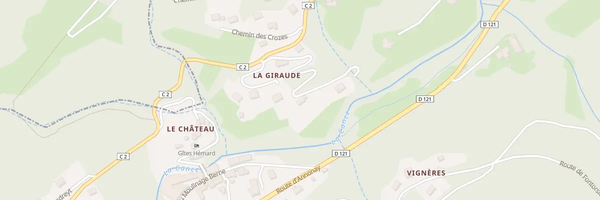 Plan du 268 Che de la Giraude à Vocance