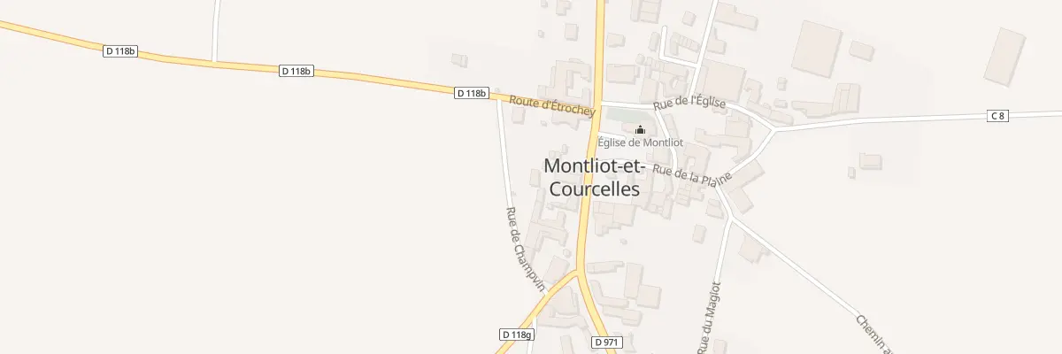 Plan du 6A Rue Champvin à Montliot-et-Courcelles
