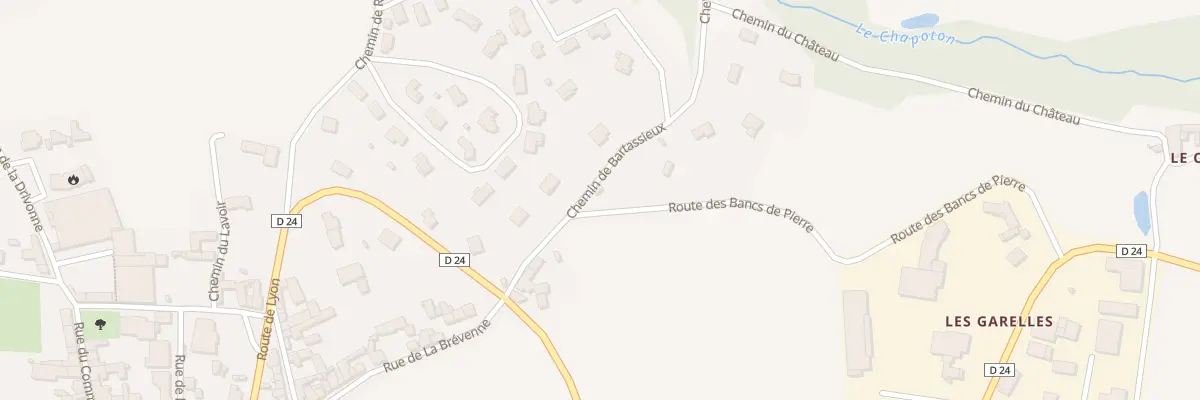 Plan du 1 Rte des Bancs de Pierre à Bessenay