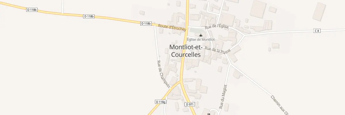Plan du 23A Rte de Troyes à Montliot-et-Courcelles