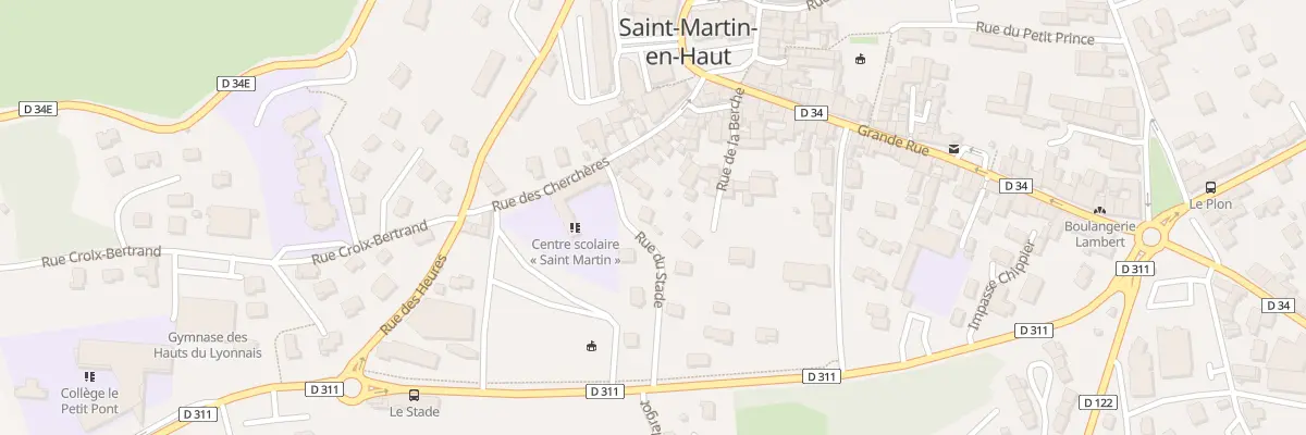 Plan du 3 Rue du Stade à Saint-Martin-en-Haut