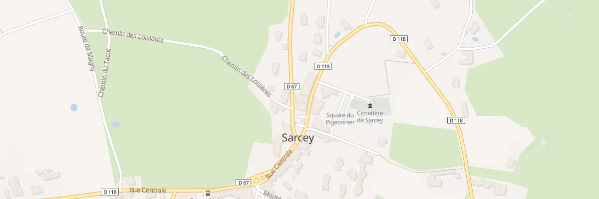 Plan de Bourg à Sarcey