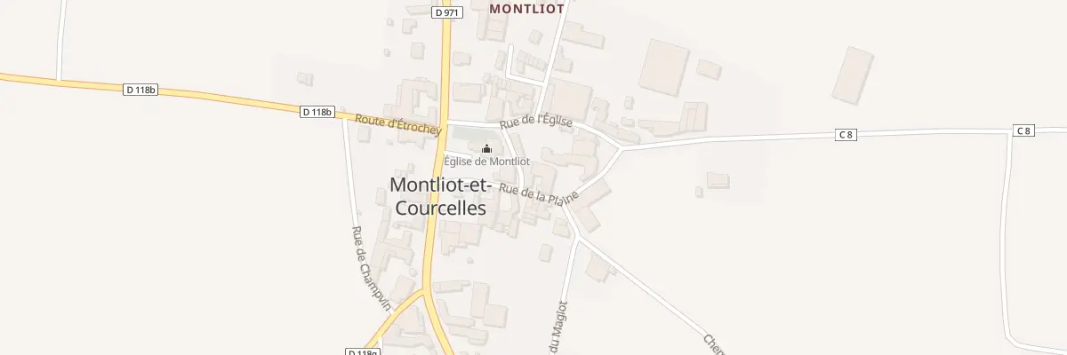 Plan du 3A Rue du Cimetiere (Montliot) à Montliot-et-Courcelles