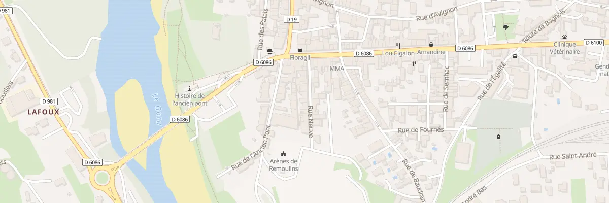 Plan du 16T Rue Neuve à Remoulins