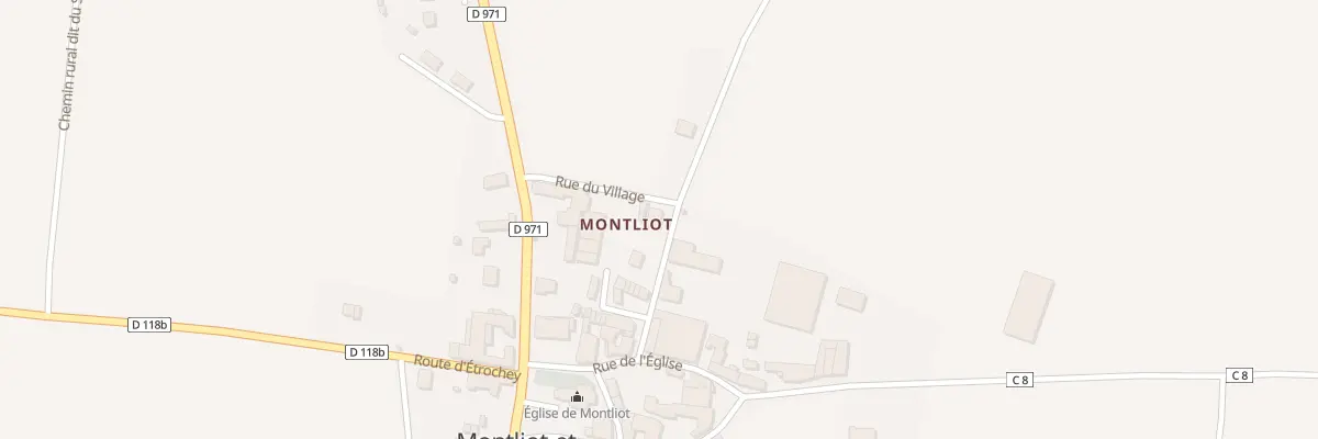 Plan du 21A Rue des Plantes (montliot) à Montliot-et-Courcelles