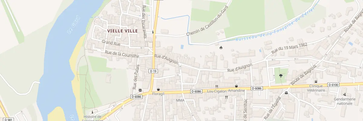 Plan du 7 Rue d’Avignon à Remoulins