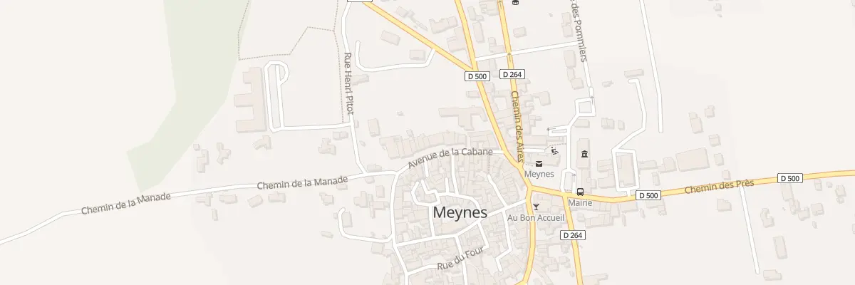 Plan du 14 Av de la Cabane à Meynes