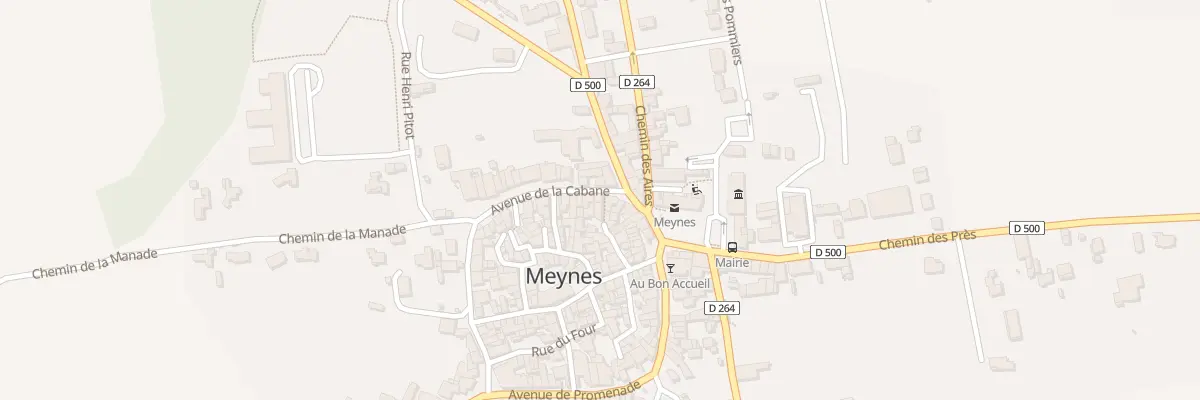 Plan du 5 Av de la Cabane à Meynes