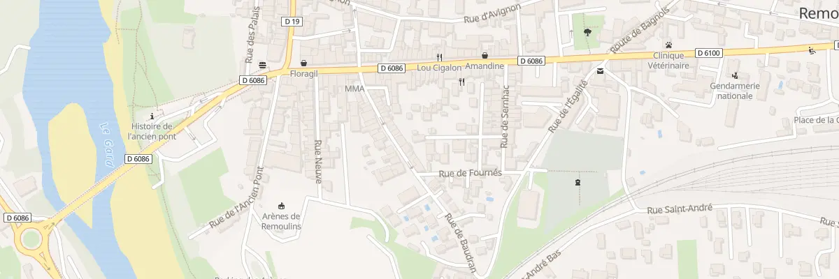 Plan du 12 Rue des Papillons à Remoulins