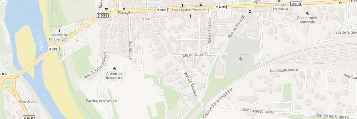 Plan du 21 Rue de Baudran à Remoulins