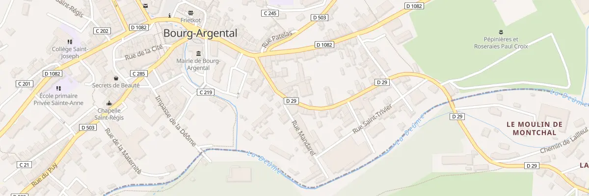 Plan du 21 Av de la Résistance à Bourg-Argental