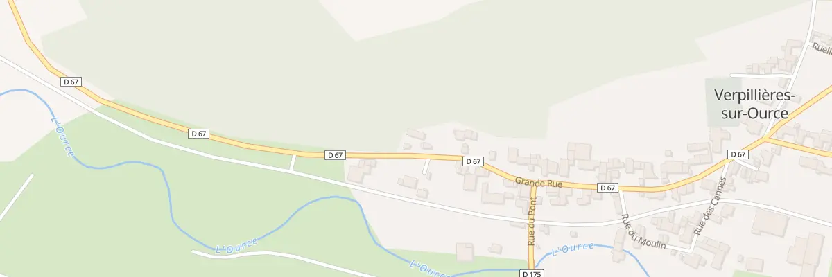 Plan du 74 Vc Grande Rue à Verpillières-sur-Ource