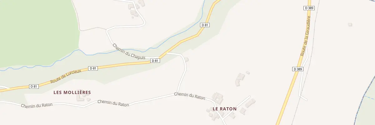 Plan du 34 Che du Raton à Bessenay