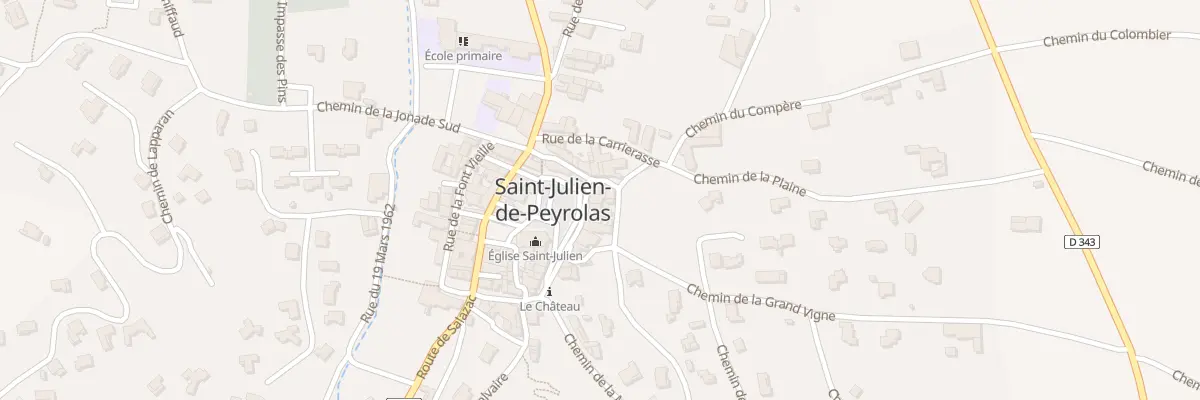 Plan du 14 Rue des Bourgades à Saint-Julien-de-Peyrolas