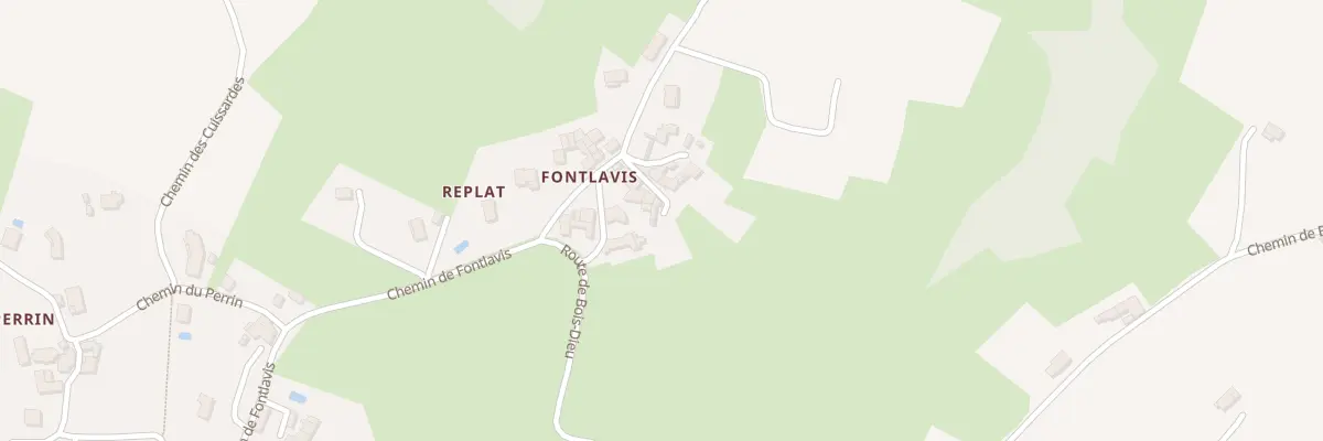 Plan du 572 Che de Fontlavis à Sarcey