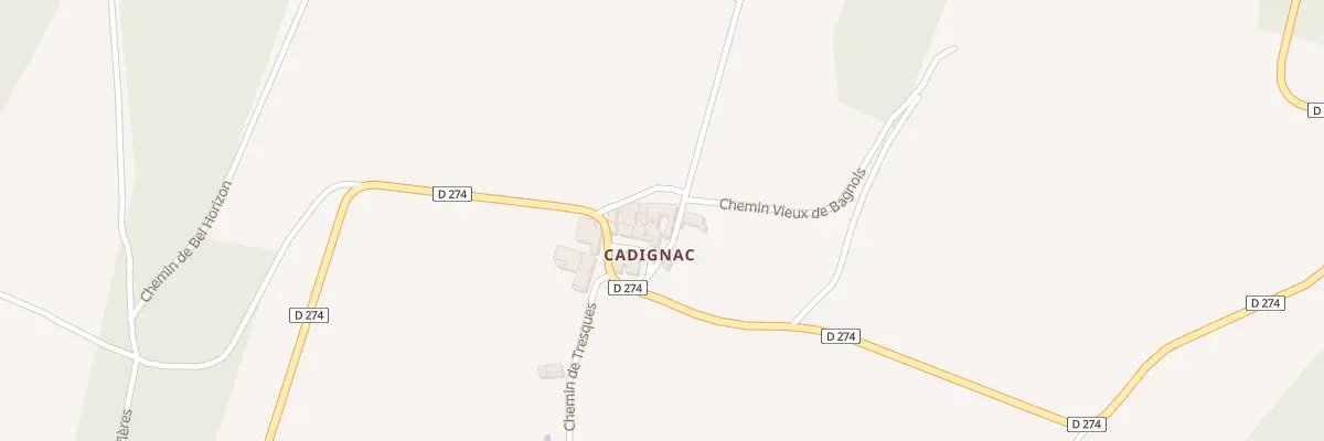 Plan du 5267B Cadignac-Nord à Sabran
