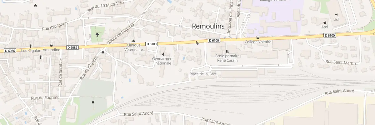 Plan du 4B Pl de la Gare à Remoulins