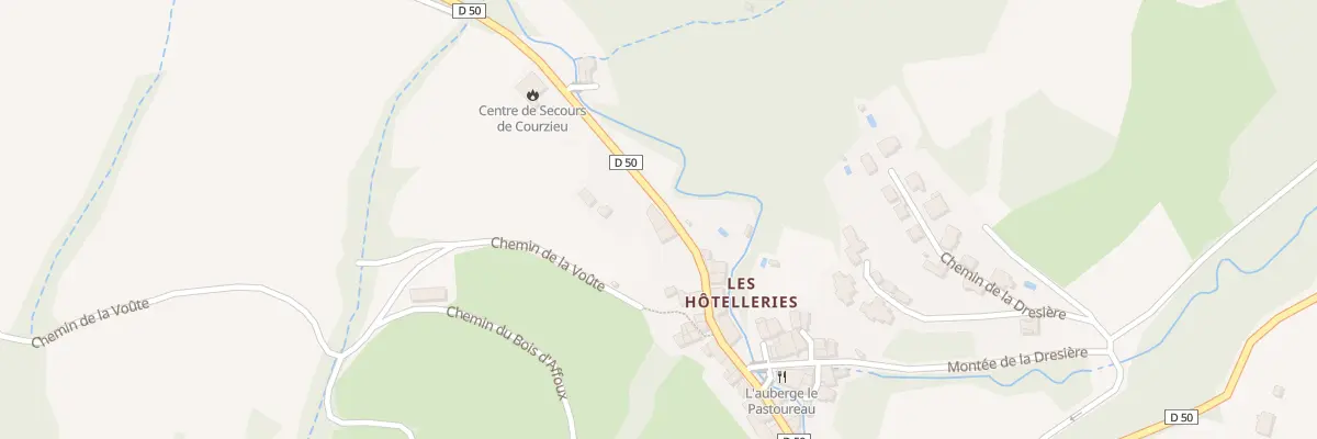 Plan du 5370 Les Hotelleries à Courzieu