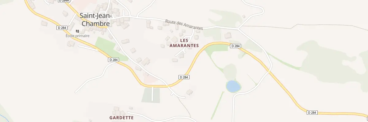 Plan du Village à Saint-Jean-Chambre