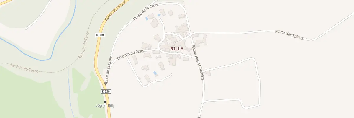 Plan du 188 Rue du Hameau de Billy à Légny