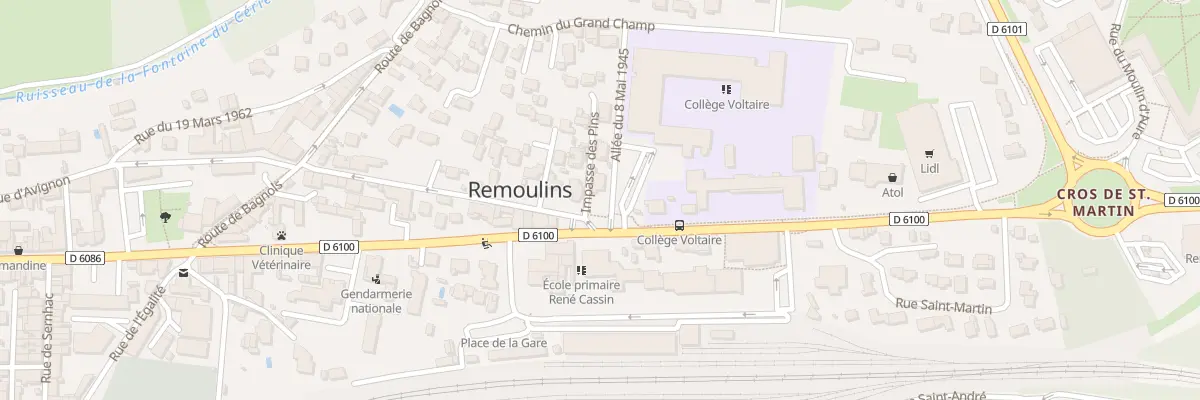Plan du 2 Imp des Pins à Remoulins