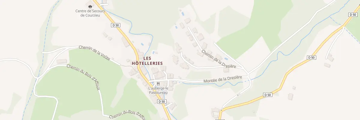 Plan du 5476 Les Hotelleries à Courzieu