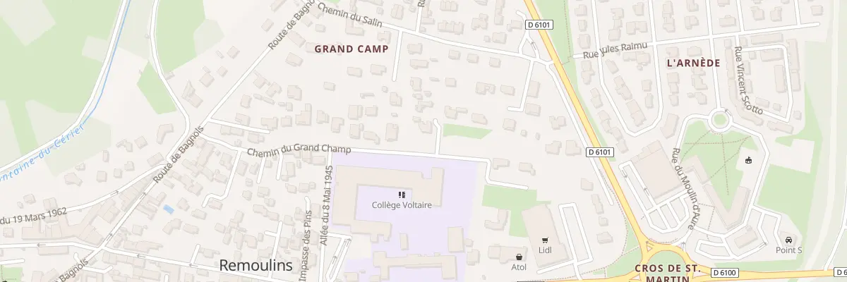 Plan du 21 Che de Grand Champ à Remoulins