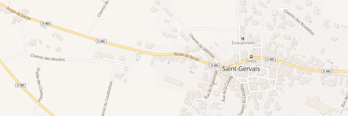 Plan du 5003 Rte de Barjac à Saint-Gervais