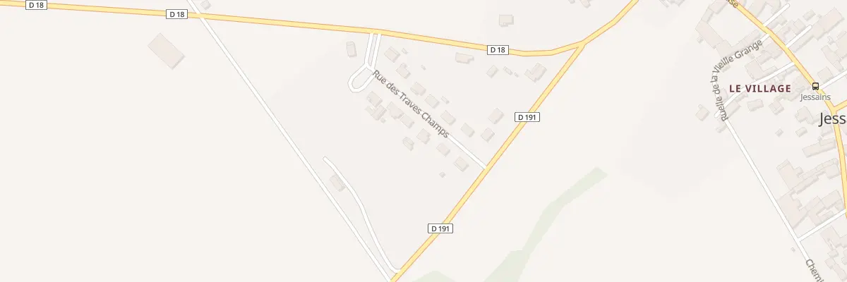 Plan du 9 Rue des Traves Champs à Jessains