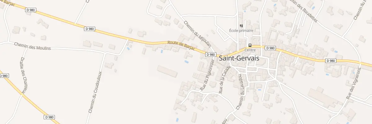 Plan du 5283 Rte de Barjac à Saint-Gervais