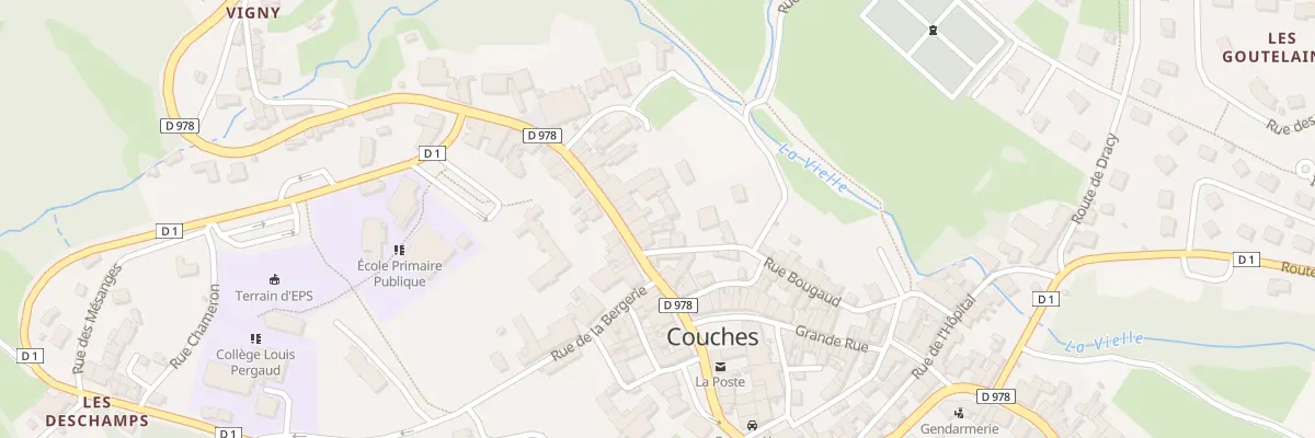 Plan du 10 Rue Saint Martin à Couches