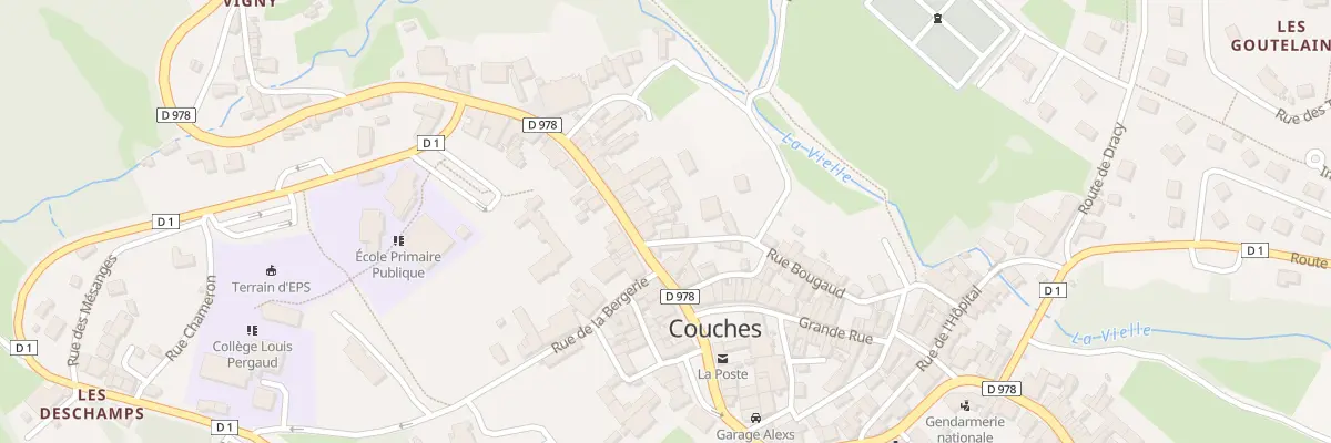 Plan du 1 Rue Bougaud à Couches