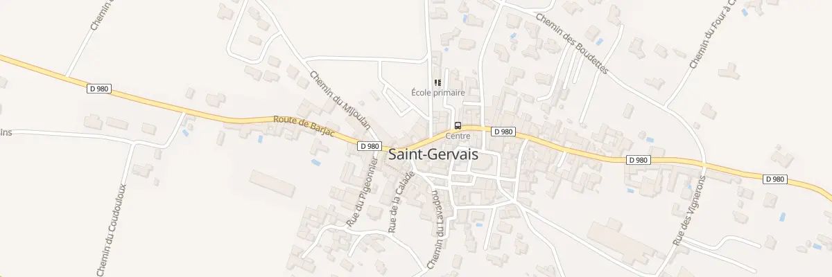 Plan du 68 Rte de Barjac à Saint-Gervais