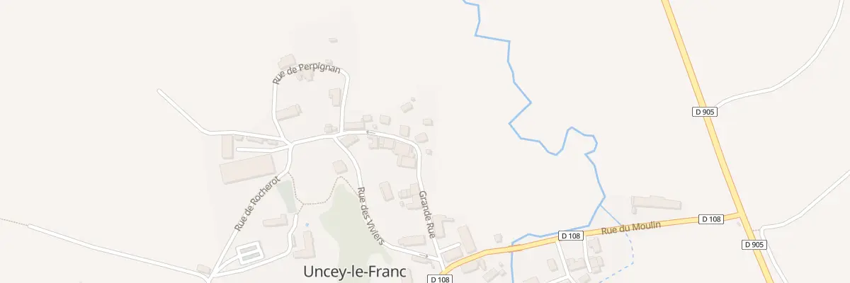 Plan du 2 Rue de Rocherot à Uncey-le-Franc