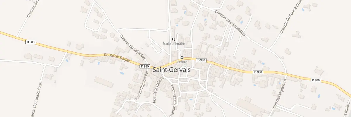 Plan du 5097 Rte de Barjac à Saint-Gervais