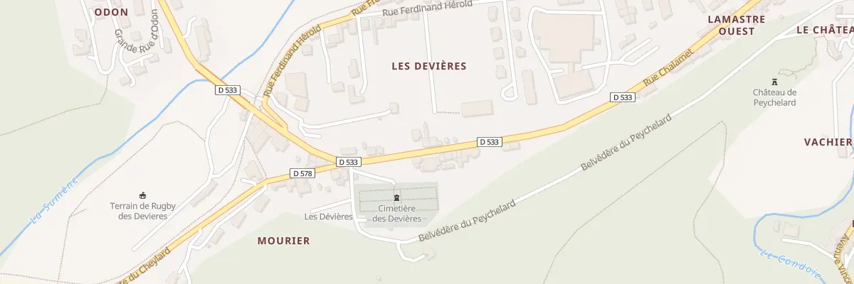 Plan du 44 Rue Chalamet à Lamastre