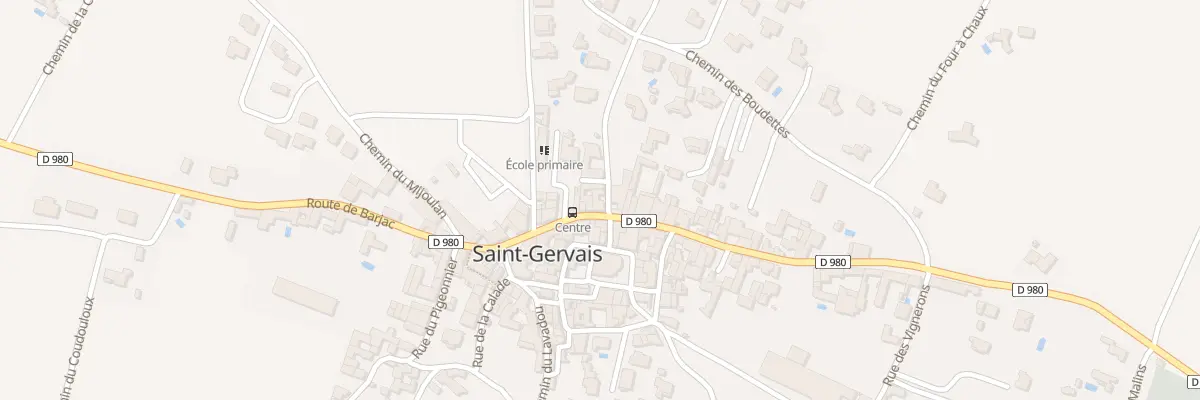 Plan du 46B Rte de Barjac à Saint-Gervais