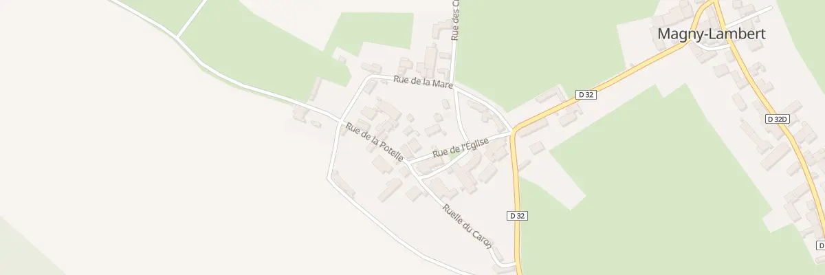 Plan du 9001 Rue de l’Eglise (rue Basse) à Magny-Lambert