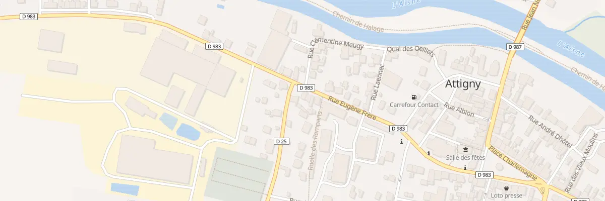 Plan du 17 Rue Eugene Frere à Attigny