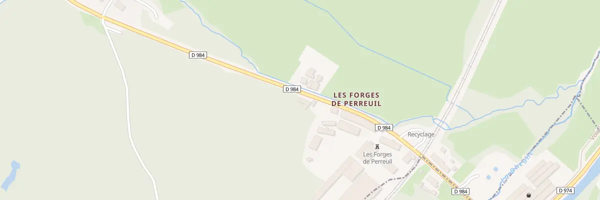 Plan du 134 Rte Départementale 984 à Perreuil