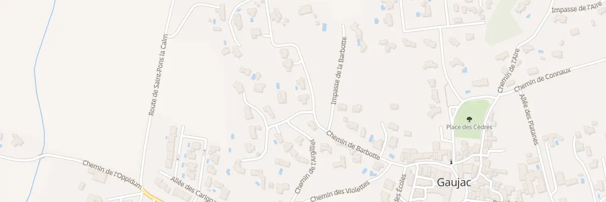 Plan du 197 Che de Barbotte à Gaujac