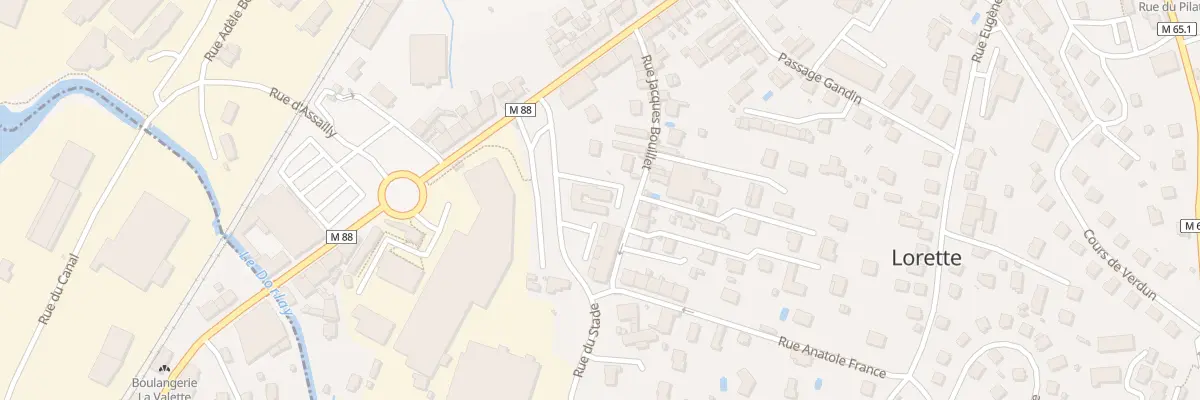 Plan du 9024 Rue du Stade à Lorette