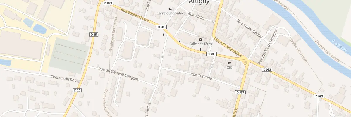 Plan du 3 Pl Curie à Attigny