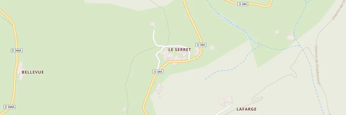 Plan du 5523 Le Serret à Pranles