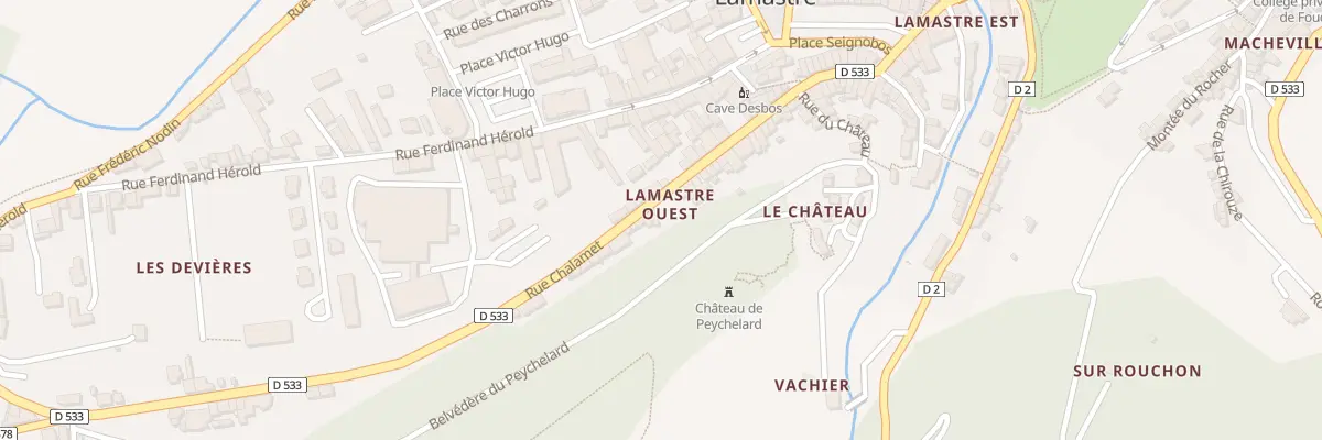 Plan du 43 Rue Chalamet à Lamastre