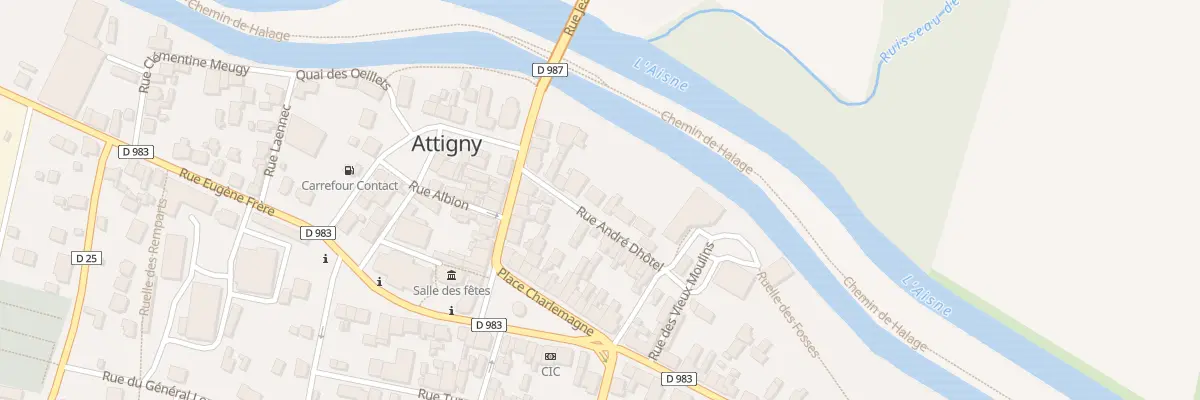 Plan du 9 Rue Andre Dhotel à Attigny
